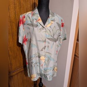LINDEN HILL Tropical/Hawaiian Silk Shirt, Wmn Sz XL, NWOT!!!!